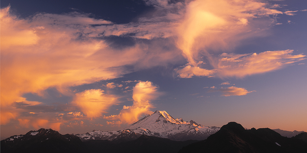 Mount Baker Sunset 02, North Cascades, Washington