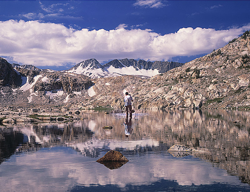 adam bacher photographing in sapphire lake evolution basin sierra nevada california